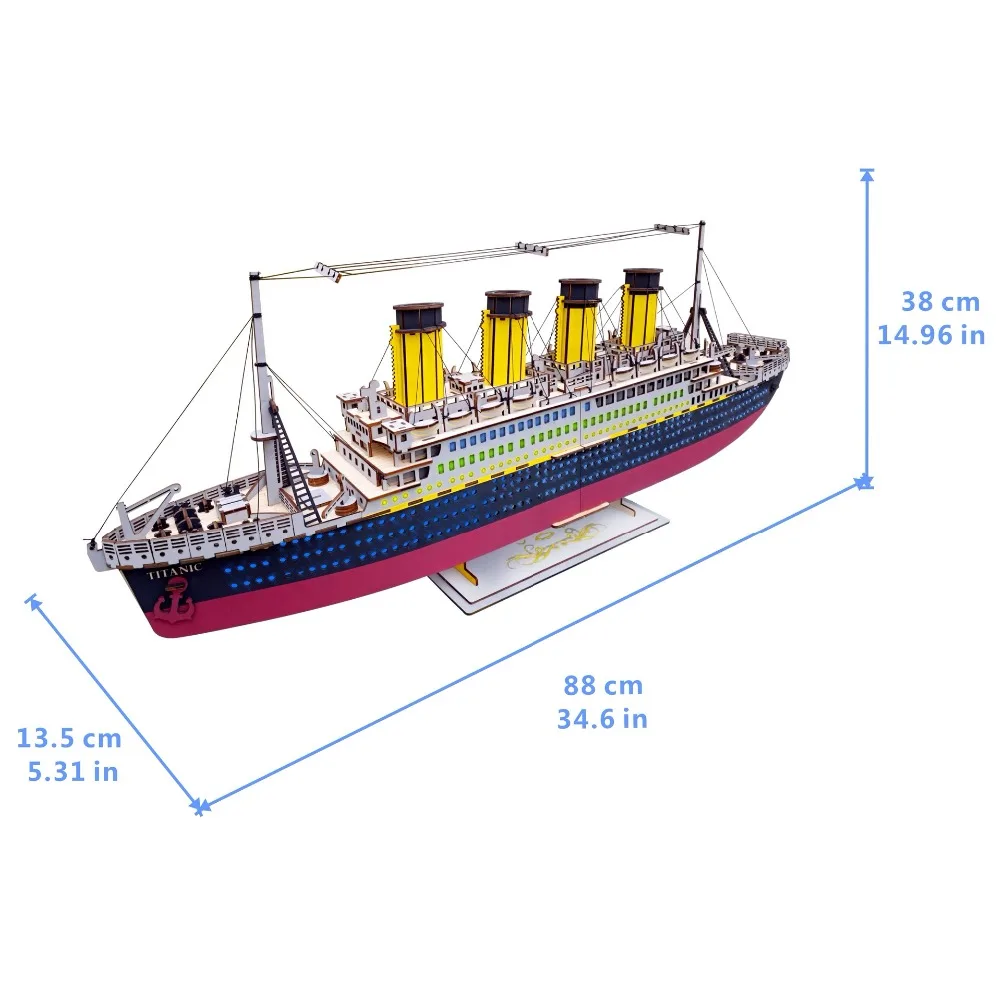 3D деревянные ручные головоломки 371 шт. Титаник RMS лодка корабль Город Модель детские развивающие игрушки DIY бумажные пазлы головоломки Детский подарок