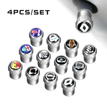 

4pcs Car Wheel Tires Valves Tyre Stem Air Caps for alfa romeo Dacia Renault Opel Great Wall saab ssangyong lifan Accessories