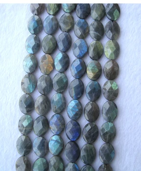 

Natural Labradorite Faceted Oval 15*20mm Loose Beads For Jewelry Making DIY Bracelet Necklace Earrings