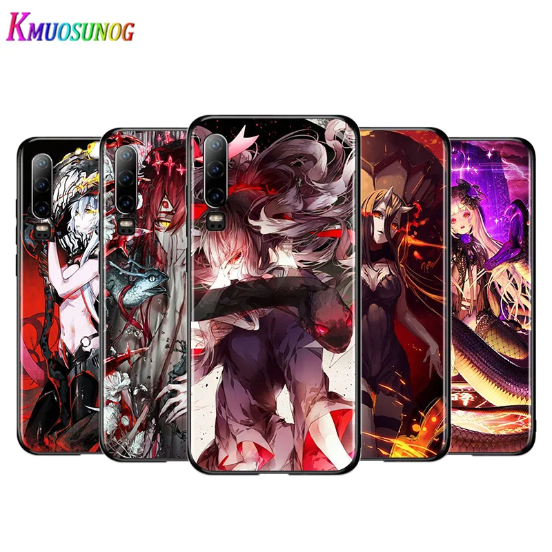 Demon Anime Girl Manga Black Cover For Huawei P40 P30 P20 P10 P9 P8 Lite E 5G 2017 2019 Pro Plus Phone Case | Мобильные телефоны и