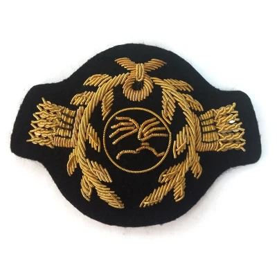 Высокое Качество Военные костюмы платье Epaulette ручная вышивка корабль головной убор моряка значок капитан флота рубашки значки - Цвет: Style 9
