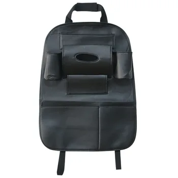 

2-Piece PU Leather Premium Car Rear Seat Storage Bag Is Suitable for Baby Travel Parts Seat Protection Pad, Suitable for Cars, T