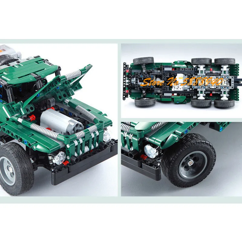 1:20 군용 BM-21 로켓 발사기 원격 제어 트럭, 조립 빌딩 블록, 퍼즐 학습 RC 자동차, 어린이 장난감 선물, 1369PCs