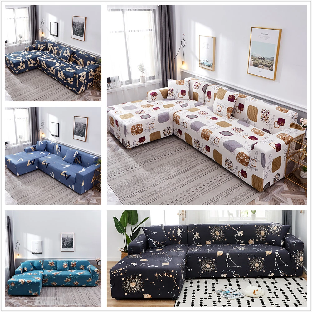 

Elastic Polyester Sofa Cover Tight Wrap All-inclusive Couch Cover for Living Room Sectional Sofa Cover Loveseat Furniture