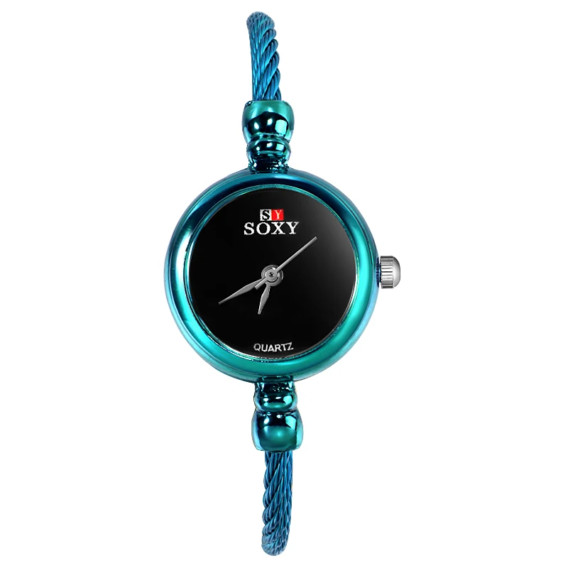 Classic Women Bracelet Watches Fashion Luxury Women's Watches Small Stainless Steel Ladies Watch Relogio Feminino Reloj Mujer - Цвет: cyan-blue style 1