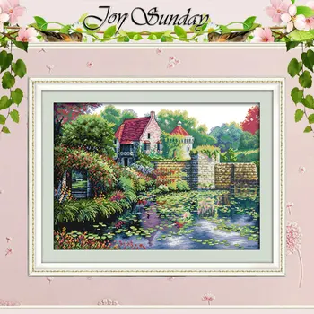 

England Castle Patterns Counted Cross Stitch 11CT 14CT Cross Stitch Set Wholesale Scenery Cross-stitch Kit Embroidery Needlework