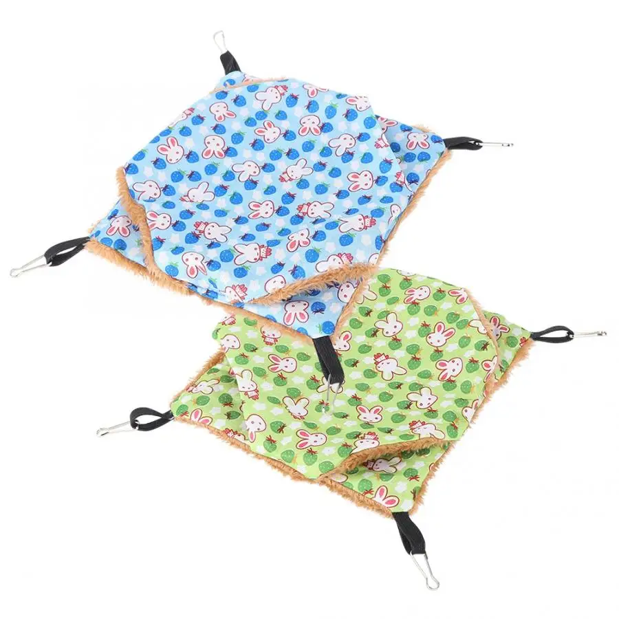 Rat Hamster Toys Warm Pet Sugar Glider Double Layer Hammock Hanging House Squirrel Cage Cave |