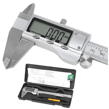 

GTBL 150mm 6" LCD Digital Vernier Caliper Electronic Gauge Micrometer Precision Tool Silver