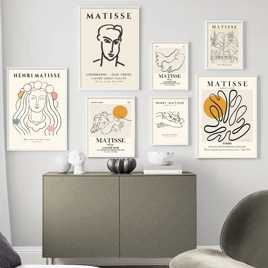 

Picasso Woman Tree Sun Pigeon Abstract Line Art Canvas Painting Nordic Posters And Prints Wall Pictures For Living Room Decor