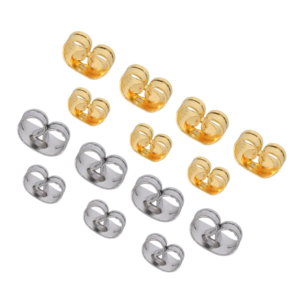 100 unids/lote pendientes de acero inoxidable nuevo tapón pendientes mariposa pendientes Diy pendientes Stud Pin tapas de fabricación de la joyería