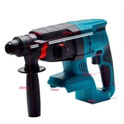 Makita perceuse à percussion électrique sans fil, Rechargeable 18V 10000bpm, marteau rotatif sans fil, fonction de perceuse à percussion électrique pour batterie 18V 