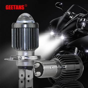 

Motorcycle Mini Bi-LED Headlight Projector Lens H4 H6 BA20D LED Headlight Bulbs 3500LM Hi/Lo Lamp Dual Colors Scooter ATV Moto