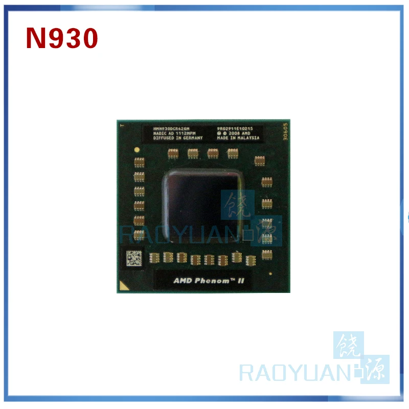 Процессор AMD Phenom cpu quad core N930 HMN930DCR42GM 2,0 Ghz/2 M Socket S1(SIG4) PGA компьютерный процессор