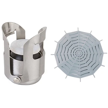 

Cork Preserver Stainless Steel Sparkling Wine Champagne Bottle Stopper with Kitchen Sink Filter