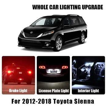 

White Amber Car LED Bulbs Brake Parking Reverse Light For 2012-2018 Toyota Sienna Turn Signal Lamp Exterior Interior LED Light