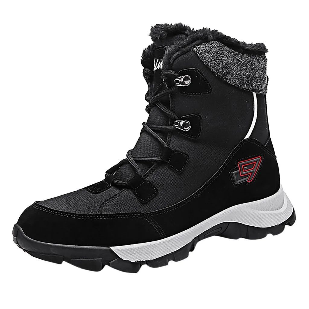 Черный Men Waterproof Hiking Shoes Breathable Tactical Combat Boots Outdoor Climbing Shoes Non-slip Trekking Sneakers for Men#4 - Цвет: Черный