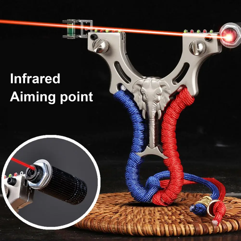 Safe Laser Aiming Slingshot High Prec ision Hunting Catapult With Flat Rubber Band Outdoor Game Sling Shot Set For Hunt | Спорт и