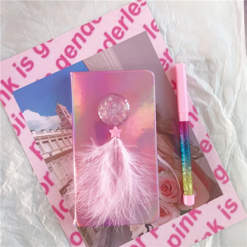 Loveиз Kawaii блокнот перо книга оболочка Растяжка розовый цвет для девочек