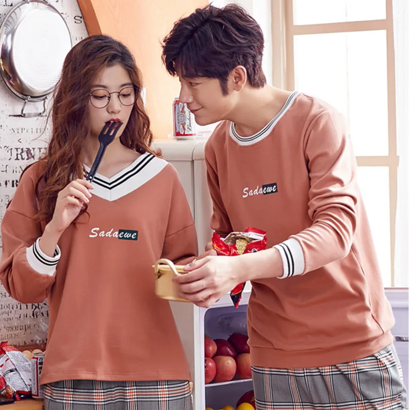 Aolamegs Men Pajamas Set Fashion Couple Sleepwear Soft Retro Plaid Print Comfortable Casual Style pajamas Male Homewear Autumn Aolamegs Men Pajamas Set Fashion Couple Sleepwear Soft Retro Plaid Print Comfortable Casual Style pajamas Male Homewear Autumn