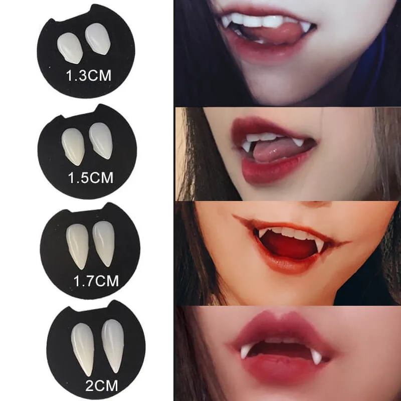1 Pairs Vampire Teeth Fangs Dentures Props Halloween Costume Props