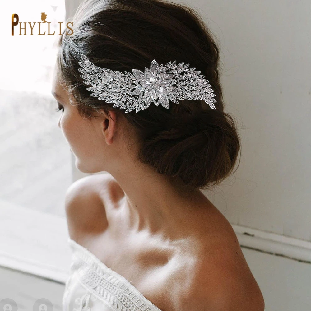 A409 Luxury Wedding Comb Rhinestone Headwear Bride Hair Jewelry Vintage Bridesmaid Hair Clips Bridal Tiara Women Headpieces hair comb jewelry accessories hair accessory hair clip hair headdress bridal headwear