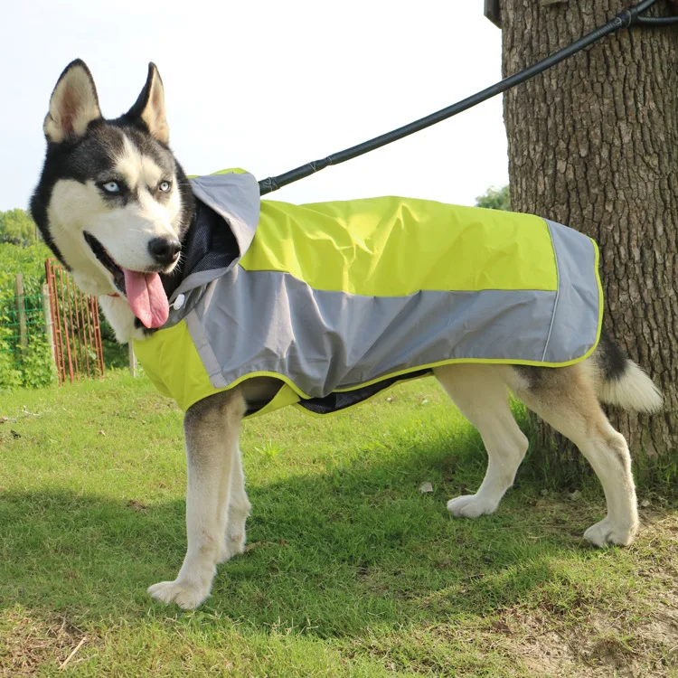 

Dog Raincoat Reflective Rain Jacket Waterproof Pet Clothes Safety Rainwear Fashion Medium Large Dog Raincoat Pet Clothes