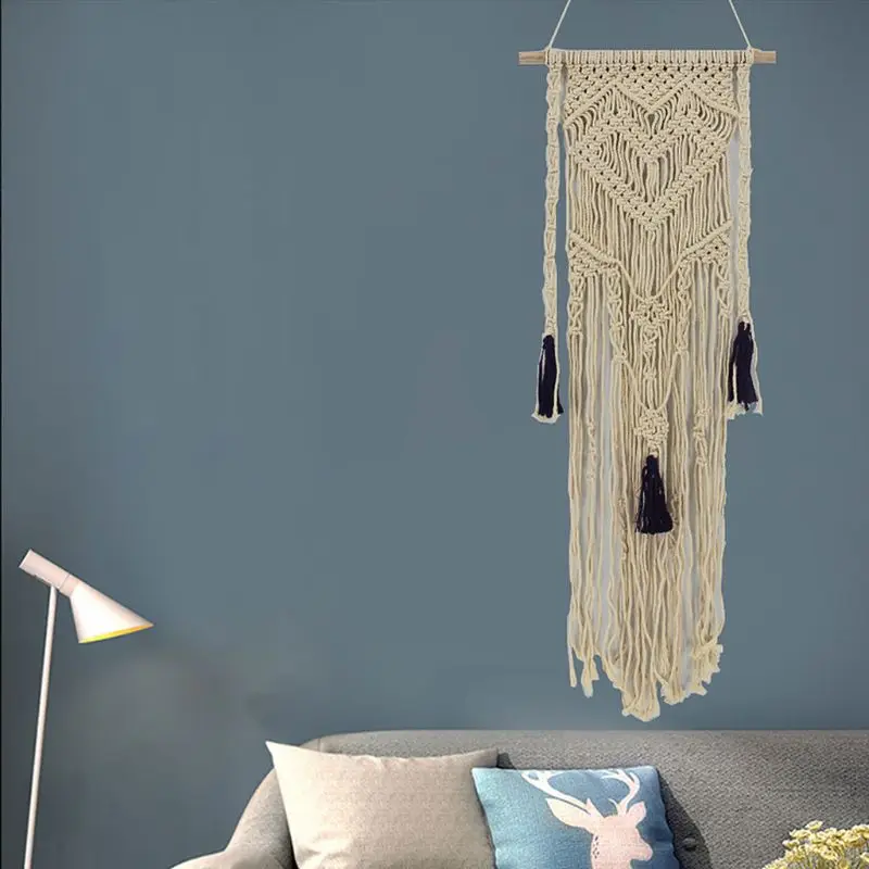 Love Tassel макраме настенный художественный дизайн Тканый гобелен украшение комнаты U90A