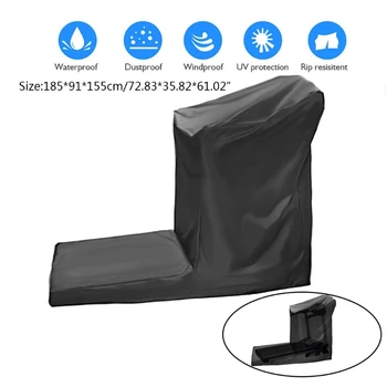 

L-shaped Treadmill Cover Running Jogging Machine Dustproof Waterproof Shelter Protection All-Purpose Dust Covers Black