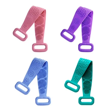 

Massage Brush Silicone Body Brush Bath Brush With Double-sided Shower Peeling Massage Towel For Skin Peeling Deep Cleansing