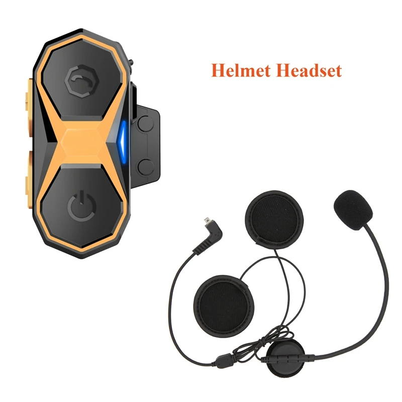Мотоциклетный шлем Bluetooth гарнитура Водонепроницаемый 1000 м беспроводной Bluetooth 3,0+ EDR WithA2DP, AVRCP и FM Музыкальный Интерком интерфон