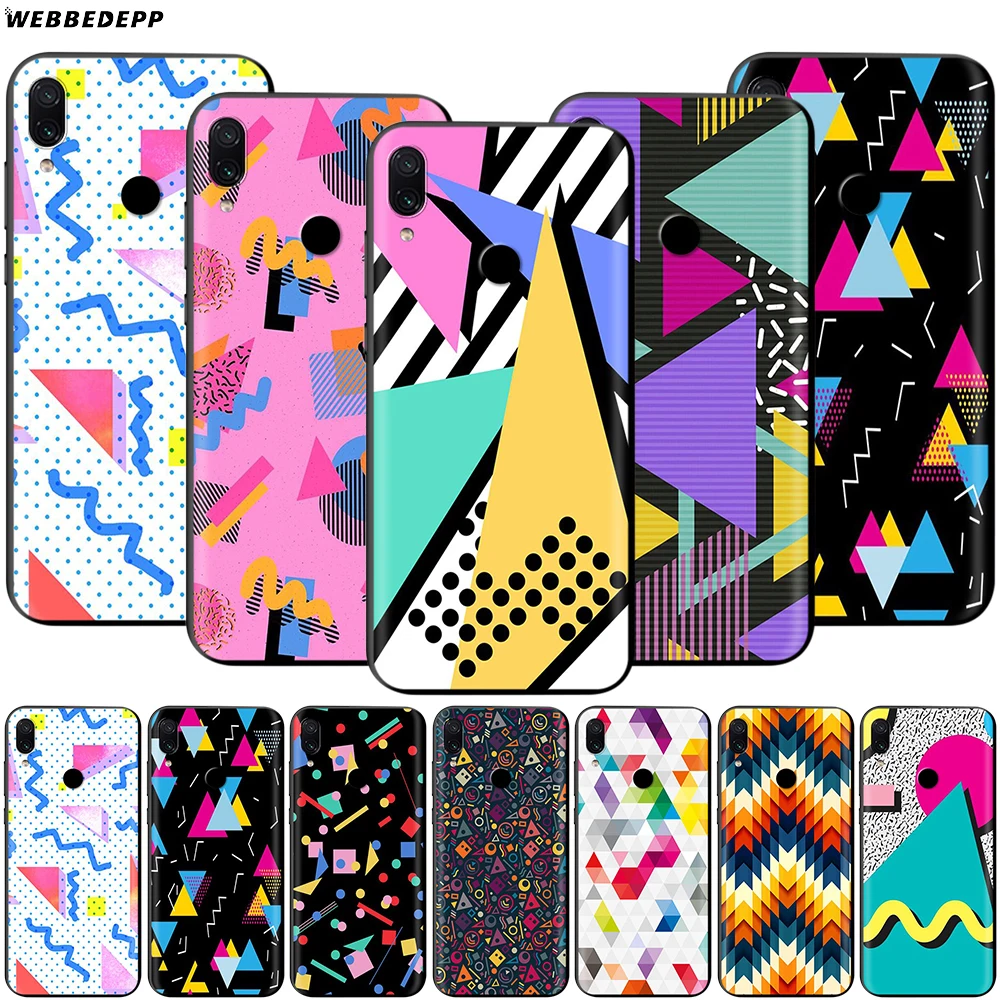 Retro Geometric Shape Patterns Case for Xiaomi Redmi 4A 4X 5 5A 6 6A 7 7A S2 Note Go K20 Pro Plus Prime 8T | Мобильные телефоны и