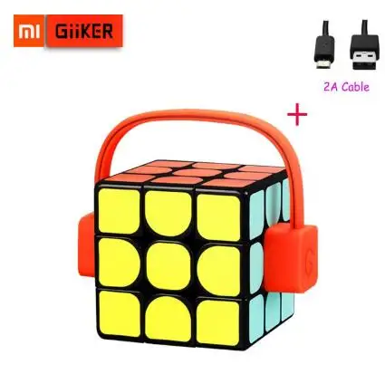 Xiaomi GiiKER Smart Super Rubik's Cube учится с забавным bluetooth-соединением распознавание идентификация интеллектуальная развивающая игрушка - Цвет: add cable