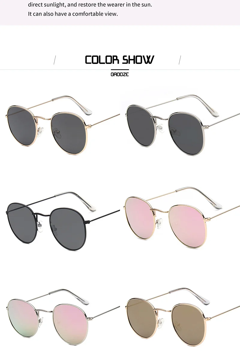 GAOOZE Round Glasses Women's Sunglasses for Men 2022 Luxury Vintage Female Sunglasses Retro Design Zonnebril Dames UV400 YJ012 coach sunglasses