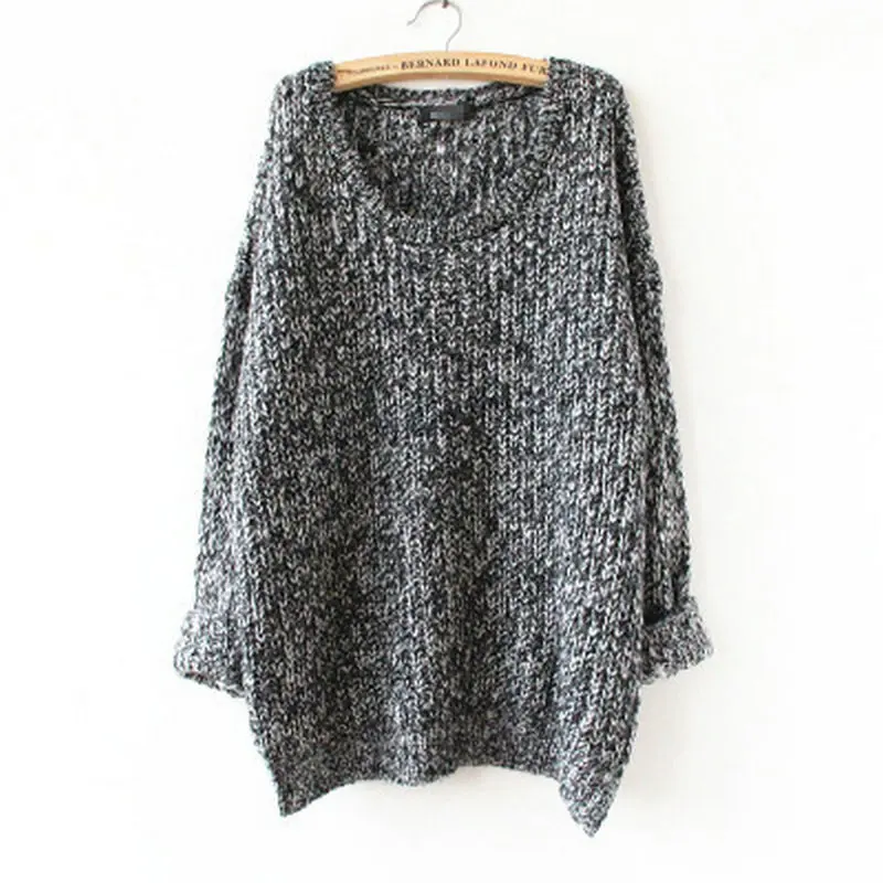 New Women Sweaters Pullovers Long Section Loose Sweater Big Round Neck Jacket Female Jumper Chompas Para Mujer XM09 | Женская одежда