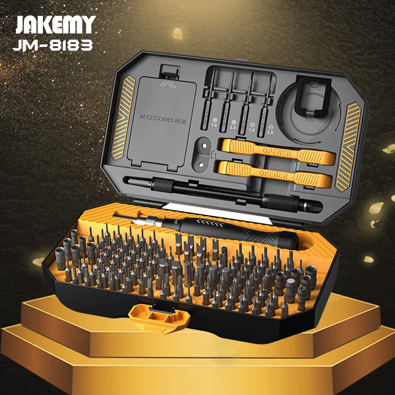 JAKEMY 145 in 1 Magnetic Screwdriver Set Phillips Slotted Torx CR V Bits Screw Driver for Mobile Phone Computer Repair Tools Kit|Screwdriver| - AliExpress