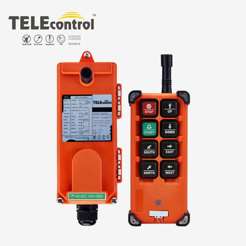 

Free Shipping Industrial Crane Remote Control F21-E1B Wireless Controller Switches for Hoist Crane Lift AC 380V 220V 36V 12V 24V