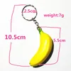 New PU Banana Key Chain Soft Basketball Rugby Key Ring Smile Face Decorative Pendant Bag Charming Key Holder Personality Gifts ► Photo 3/6