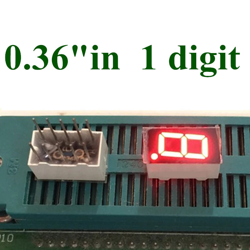 0.32" inch 1 Bit 7 Segment RED GREEN BLUE WHITE LED Display Digital Tube Plastic Metal Common ANODE/cathode 20PCS/LOT