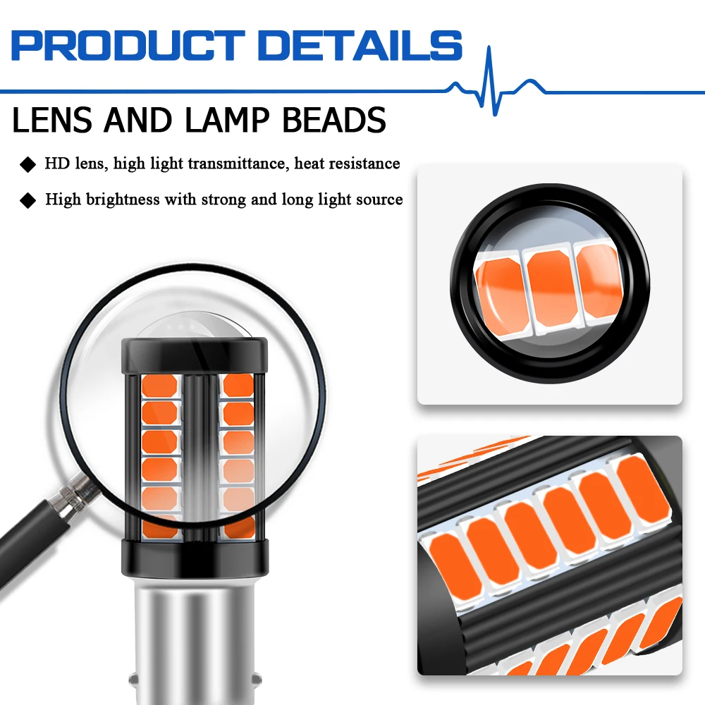 1PC Super Bright 33SMD P21W PY21W 7440 7443 1157 P21/5W BAY15D BA15S BAU15S W21W W21/5W 5630LED Car brake lights fog lamp 12-24V