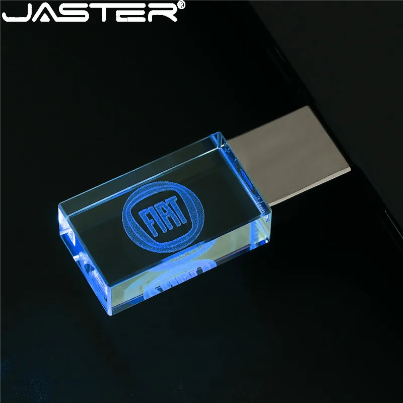JASTER fiat crystal + металлический USB флеш накопитель Флешка 4 ГБ 8 16 32 64 Гб Внешняя карта