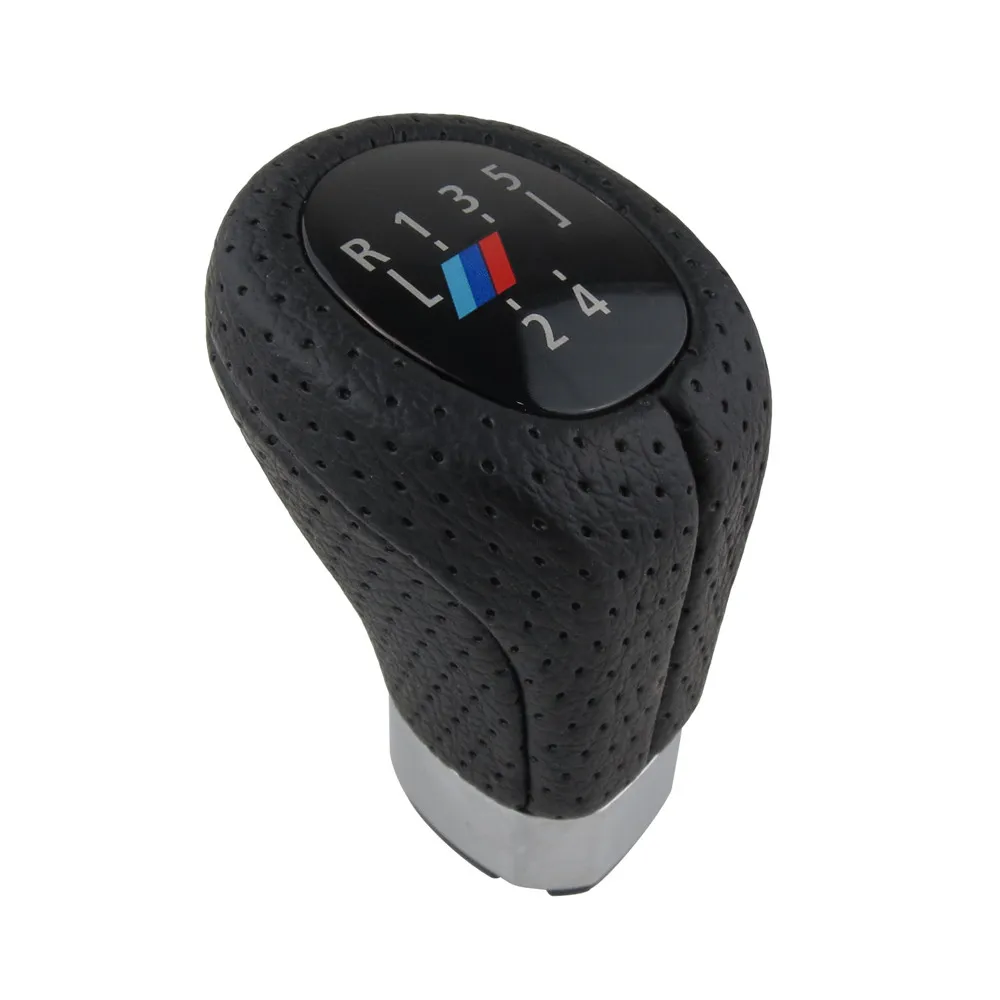 FaroeChi 5 Speed Gear Shift Knob With M Logo For BMW 1 3 Series E81 E82 E87 E88 E90 E91 E92 E93