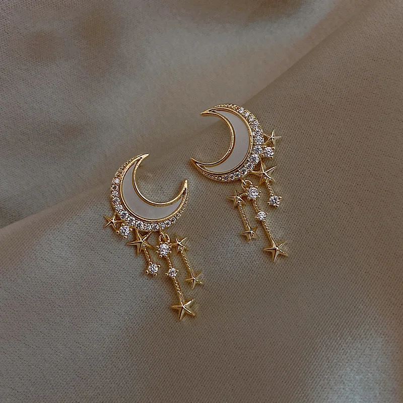 Flipkart.com - Buy Vorra Fashion original new star moon earrings Alloy Stud  Earring Online at Best Prices in India