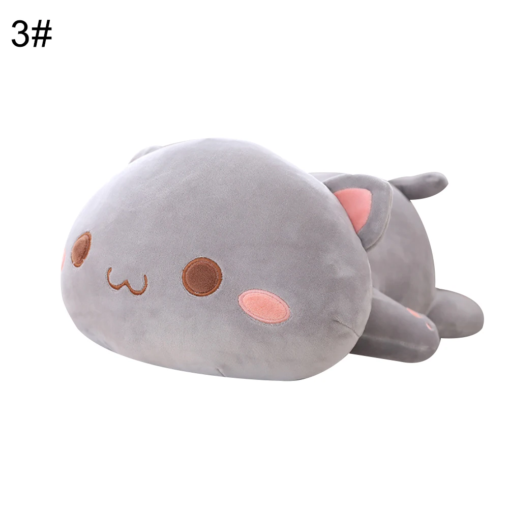Kawaiii лежащий Кот, животное, кукла, плюшевая домашняя подушка для дивана, детская игрушка, подушка для дивана, Декор, Мультяшные плюшевые игрушки для детей, подарок для детей