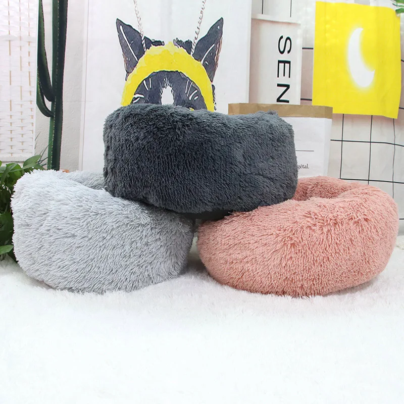 Pet плюшевый пончик Cuddler кошки кровать теплый мягкий утолщенный усиленный коврик для собак и щенков Подушка YU-Home