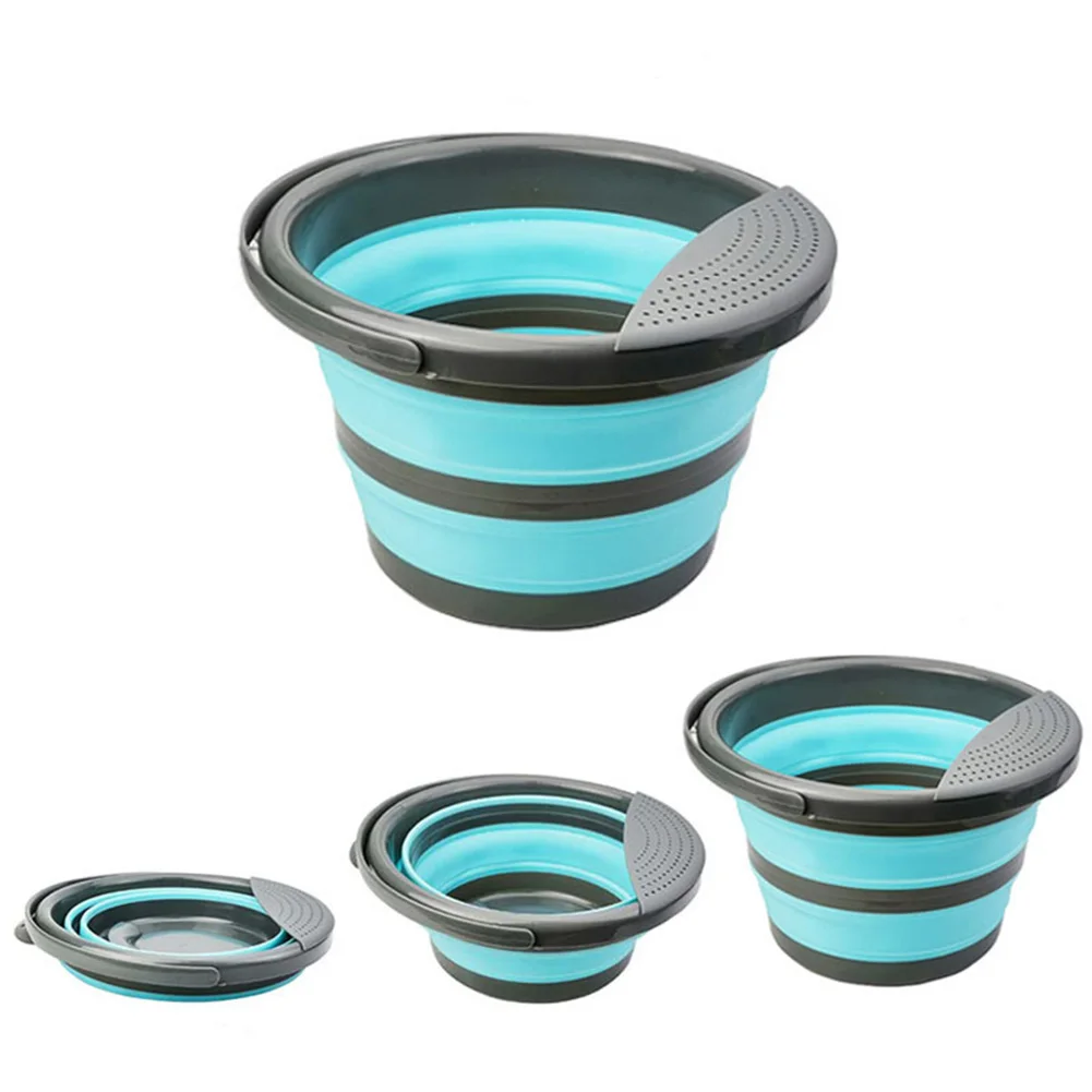 

Collapsible Water Bucket With Sturdy Handle Portable Folding Bucket 4L/10L Large Capacity Car Wash Outdoor Camping Hiking