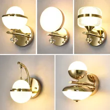 Настенный светильник ночник для спальни настенный современный минималистичный Гостиная прохода скандинавский Американский креативный фон настенный светодиодный светильник