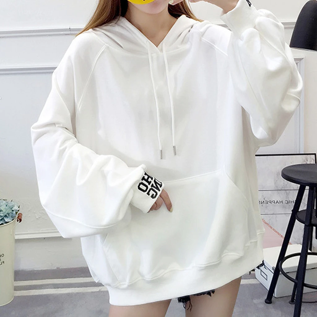 solid white hoodie