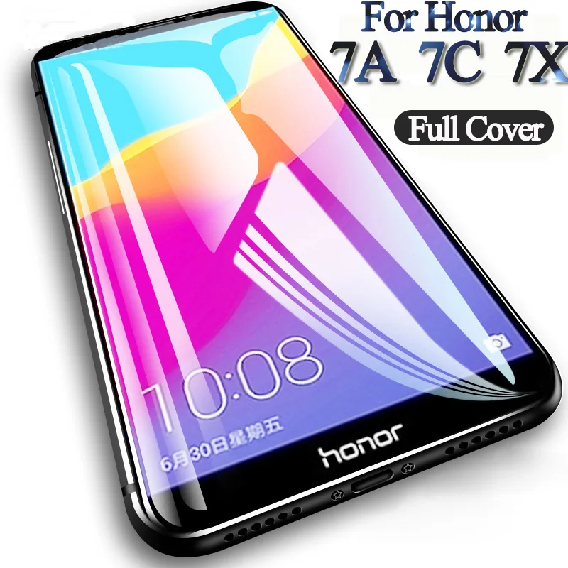 

9h full cover screen tempered glass for huawei honor 7A Global 5.7inch protective film for honor 7C 7X screen protector glass