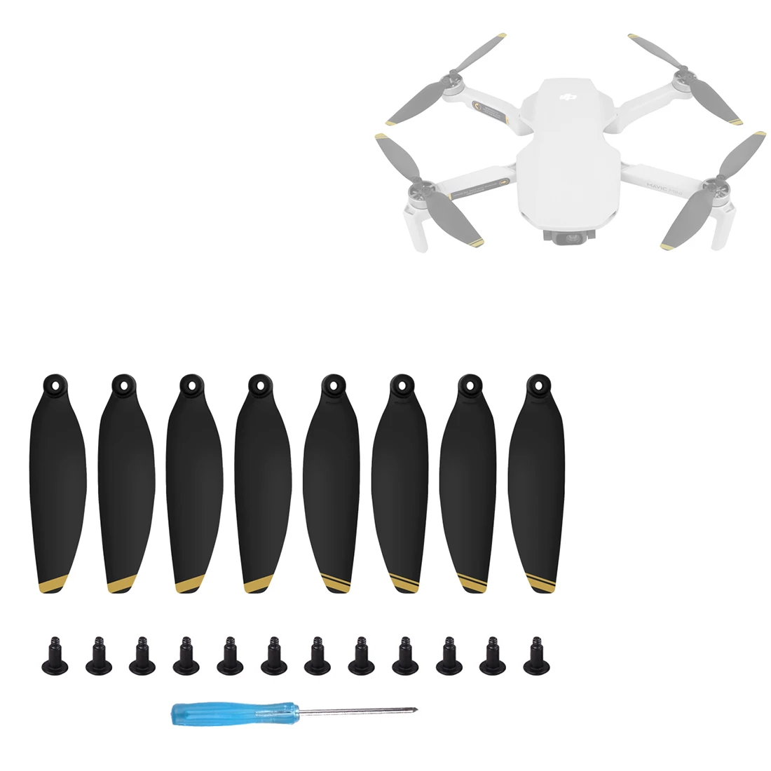 2 HOBBYINRC 8 шт. Дрон пропеллер низкий уровень шума лопасти весла для DJI Mavic Mini-3-color - Цвет: 2