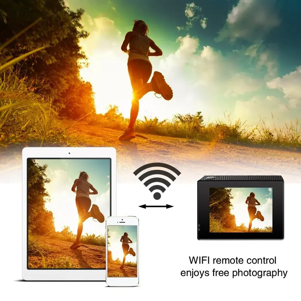 4 K 30FPS 16MP экшн-камера Full HD 1080 P 60fps Водонепроницаемая камера видеокамеры Wi-Fi 170D мини 2," ЖК-видео Спортивная камера